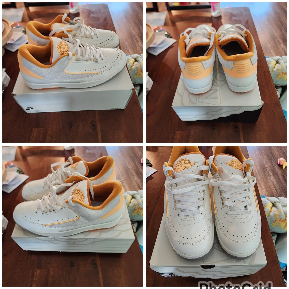 Jordan White and Orange Sneakers